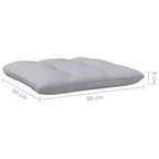 4-tlg. Garten-Lounge-Set mit Grauen Kissen Kiefernholz