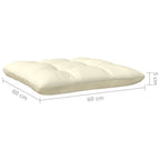 8-tlg. Garten-Lounge-Set mit Creme Kissen Kiefernholz