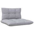 9-tlg. Garten-Lounge-Set mit Grauen Kissen Kiefer Massivholz