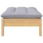 9-tlg. Garten-Lounge-Set mit Grauen Kissen Kiefer Massivholz