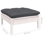3-tlg. Garten-Lounge-Set mit Kissen Massivholz Kiefer