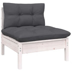 4-tlg. Garten-Lounge-Set mit Kissen Kiefer Massivholz