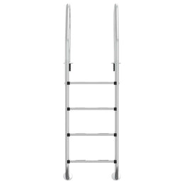 vidaXL Pool-Leiter 54x38x184,5 cm Edelstahl 304