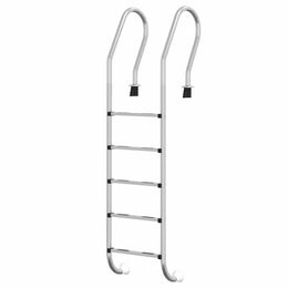 vidaXL Pool-Leiter 54x38x211 cm Edelstahl 304