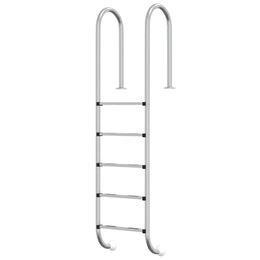 vidaXL Pool-Leiter 54x38x211 cm Edelstahl 304