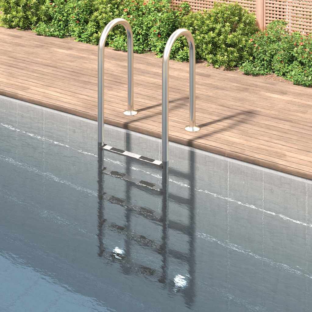 vidaXL Pool-Leiter 54x38x211 cm Edelstahl 304