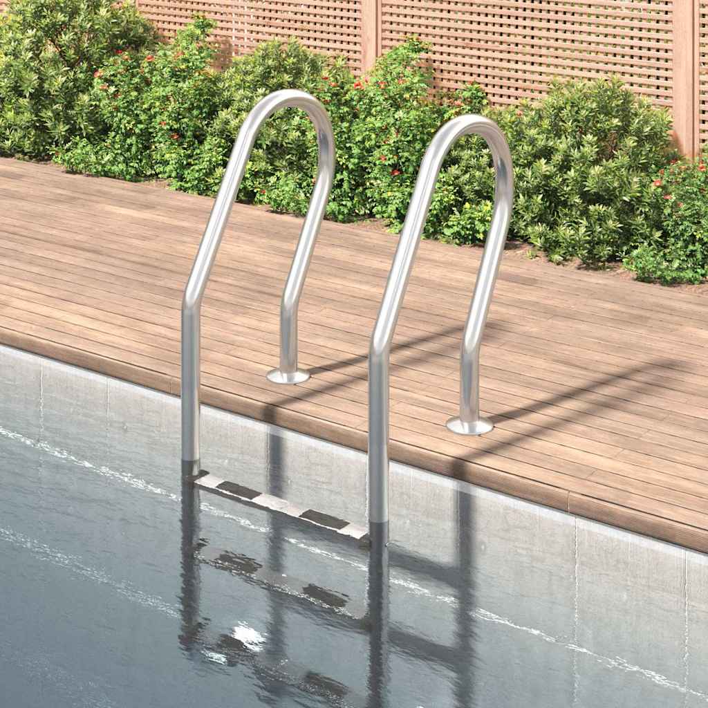 vidaXL Pool-Leiter 54x38x158 cm Edelstahl 304