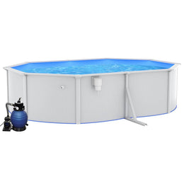 vidaXL Pool mit Sandfilterpumpe 490x360x120 cm