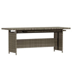 6-tlg. Garten-Lounge-Set mit Kissen Poly Rattan Grau