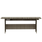 6-tlg. Garten-Lounge-Set mit Kissen Poly Rattan Grau