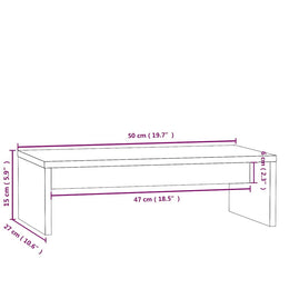 Monitorständer 50x27x15 cm Massivholz