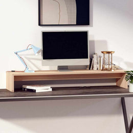 Monitorerhöhung 100 × 27 × 15 cm aus unbehandeltem massivem Kiefernholz (Art.-Nr. 813929)