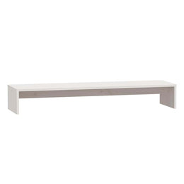 Monitorerhöhung 100 × 27 × 15 cm aus Kiefer-Massivholz - Weiß