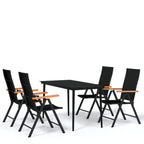5-tlg. Garten-Essgruppe Schwarz