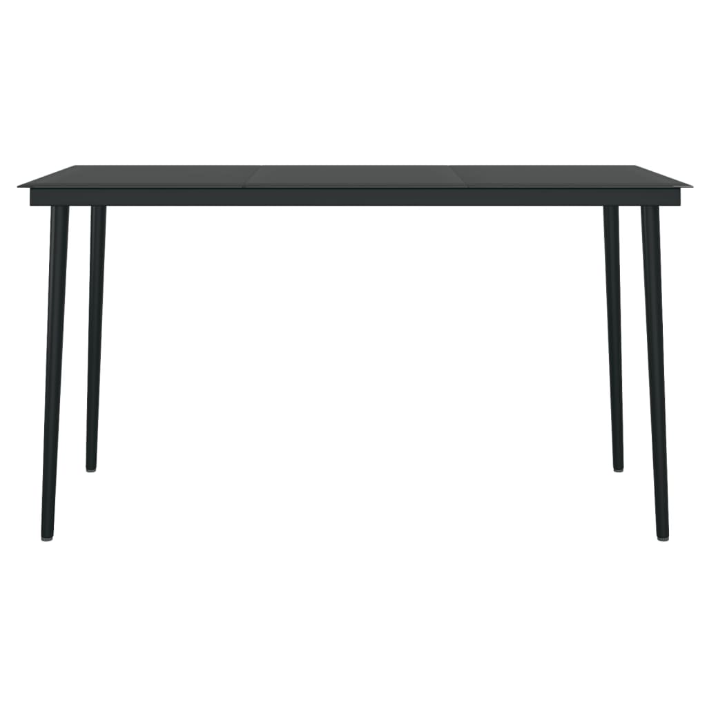 7-tlg. Garten-Essgruppe mit Kissen Schwarz
