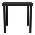 3-tlg. Garten-Essgruppe mit Auflagen Poly Rattan und Glas