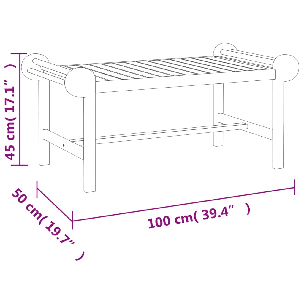 4-tlg. Garten-Lounge-Set Massivholz Teak