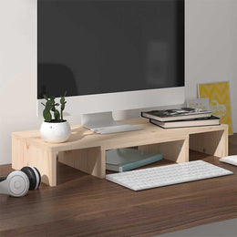 Monitorerhöhung 60 × 24 × 10,5 cm aus unbehandeltem massivem Kiefernholz