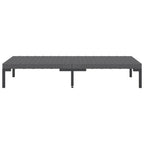 7-tlg. Garten-Lounge-Set mit Kissen Poly Rattan Dunkelgrau