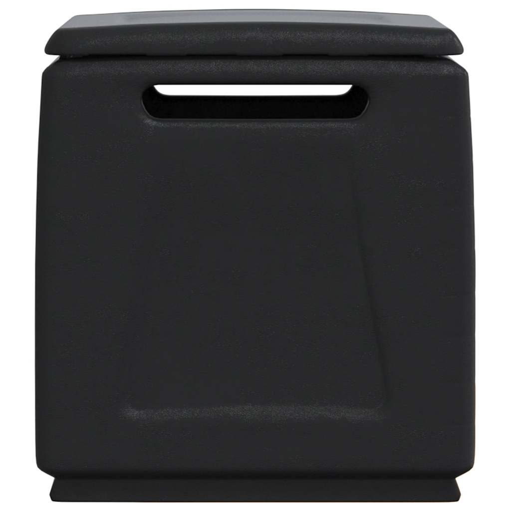 Garten-Aufbewahrungsbox 54x53x57 cm 130 L Dunkelgrau Schwarz