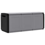 Garten Aufbewahrungsbox 138x53x57 cm 330 L Dunkelgrau Schwarz