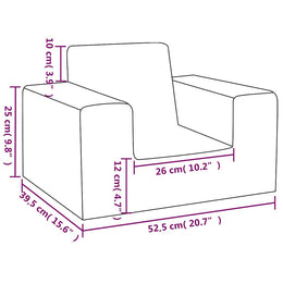 vidaXL Kindersofa Creme Weich Plüsch