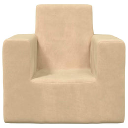 vidaXL Kindersofa Creme Weich Plüsch
