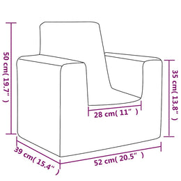 vidaXL Kindersofa Creme Weich Plüsch