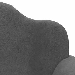 2-Sitzer Schlafsofa für Kinder Anthrazit Weicher Plüsch