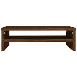 Monitorerhöhung 42 × 24 × 13 cm aus Holzwerkstoff - Braun Eichen-Optik