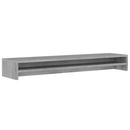 Monitorerhöhung 100 × 24 × 13 cm aus Holzwerkstoff - Grau Sonoma