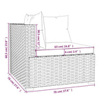 13-tlg. Garten-Lounge-Set mit Kissen Poly Rattan Braun