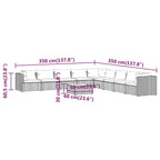 10-tlg. Garten-Lounge-Set mit Kissen Poly Rattan Braun