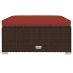 13-tlg. Garten-Lounge-Set mit Kissen Braun Poly Rattan