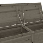 Outdoor-Kissenbox Anthrazit 150x50x56 cm Massivholz Tanne