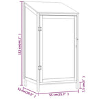 Geräteschuppen 55x52x112 cm Massivholz Tanne