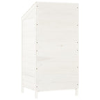 Geräteschuppen Weiß 55x52x112 cm Massivholz Tanne