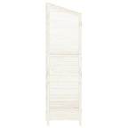 Geräteschuppen Weiß 102x52x174,5 cm Massivholz Tanne
