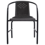 Gartenstühle 6 Stk. Rattan-Optik Kunststoff und Stahl 110 kg