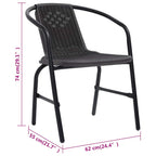 Gartenstühle 8 Stk. Rattan-Optik Kunststoff und Stahl 110 kg