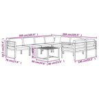 9-tlg. Garten-Lounge-Set mit Kissen Aluminium Anthrazit