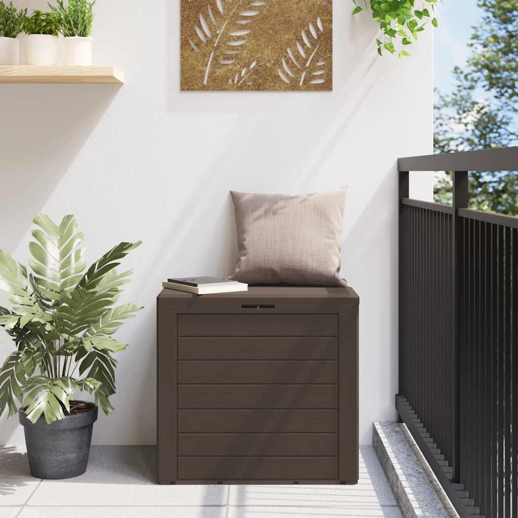 Gartentruhe Braun 58,5x46x55 cm Polypropylen