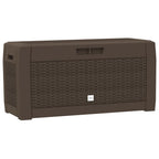 Gartentruhe Braun 119x48x60 cm Polypropylen