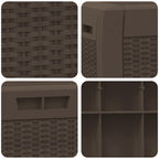 Gartentruhe Braun 119x48x60 cm Polypropylen
