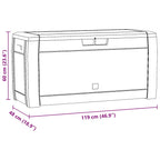 Gartentruhe Anthrazit 119x48x60 cm Polypropylen