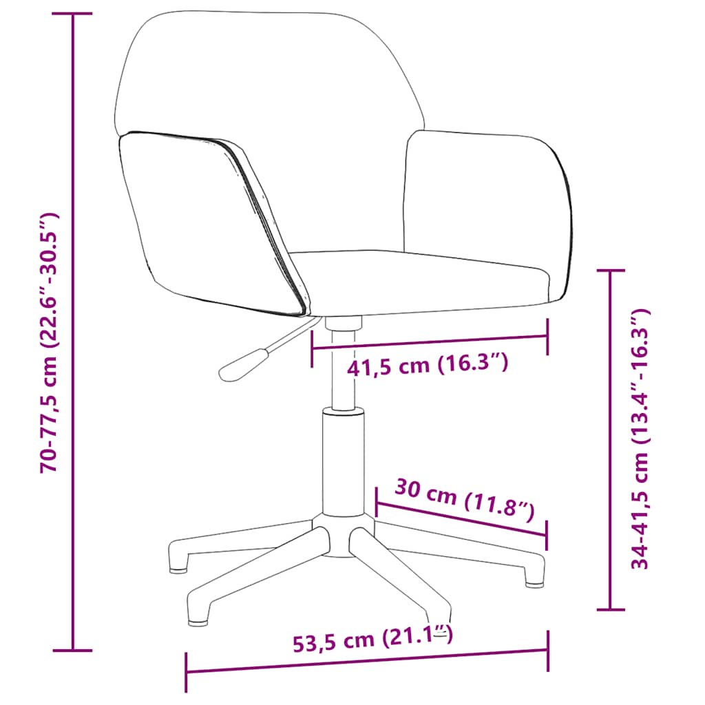 Bürostuhl Drehbar Creme Stoff