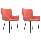 Esszimmerstühle 2 Stk. Rosa Samt