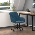 Bürostuhl Drehbar Blau Samt