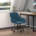 Bürostuhl Drehbar Blau Samt