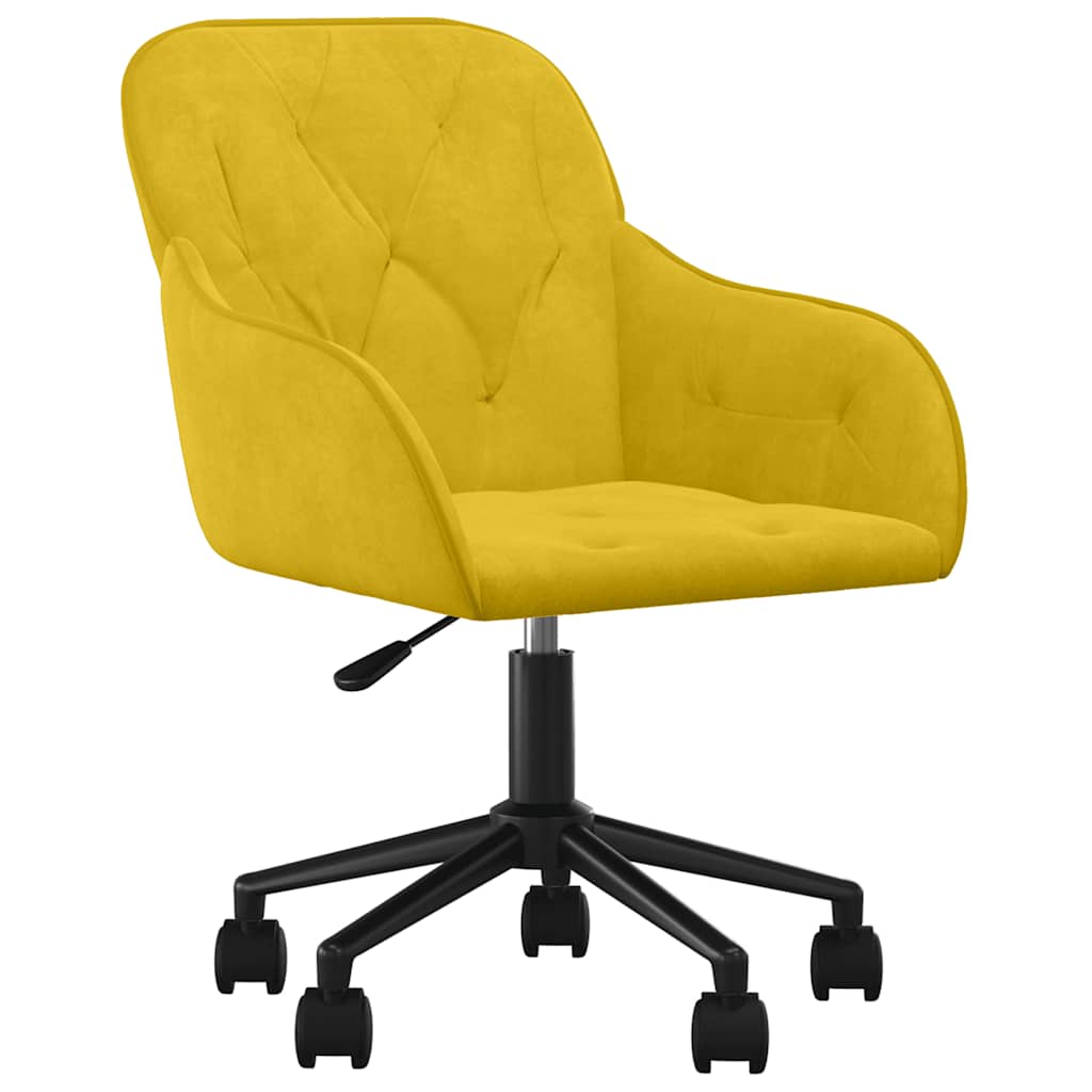 Bürostuhl Drehbar Gelb Samt